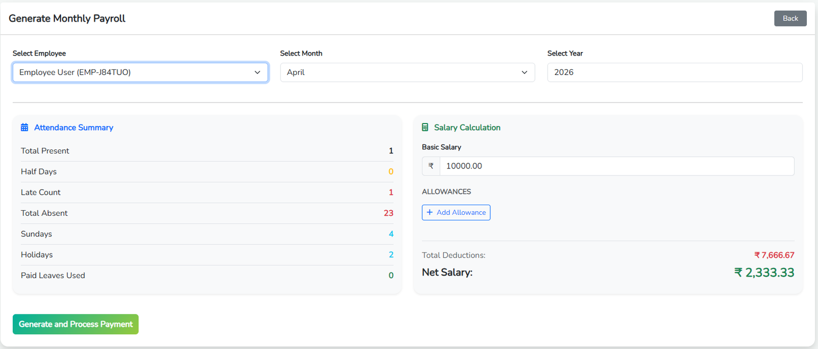 Payroll Dashboard